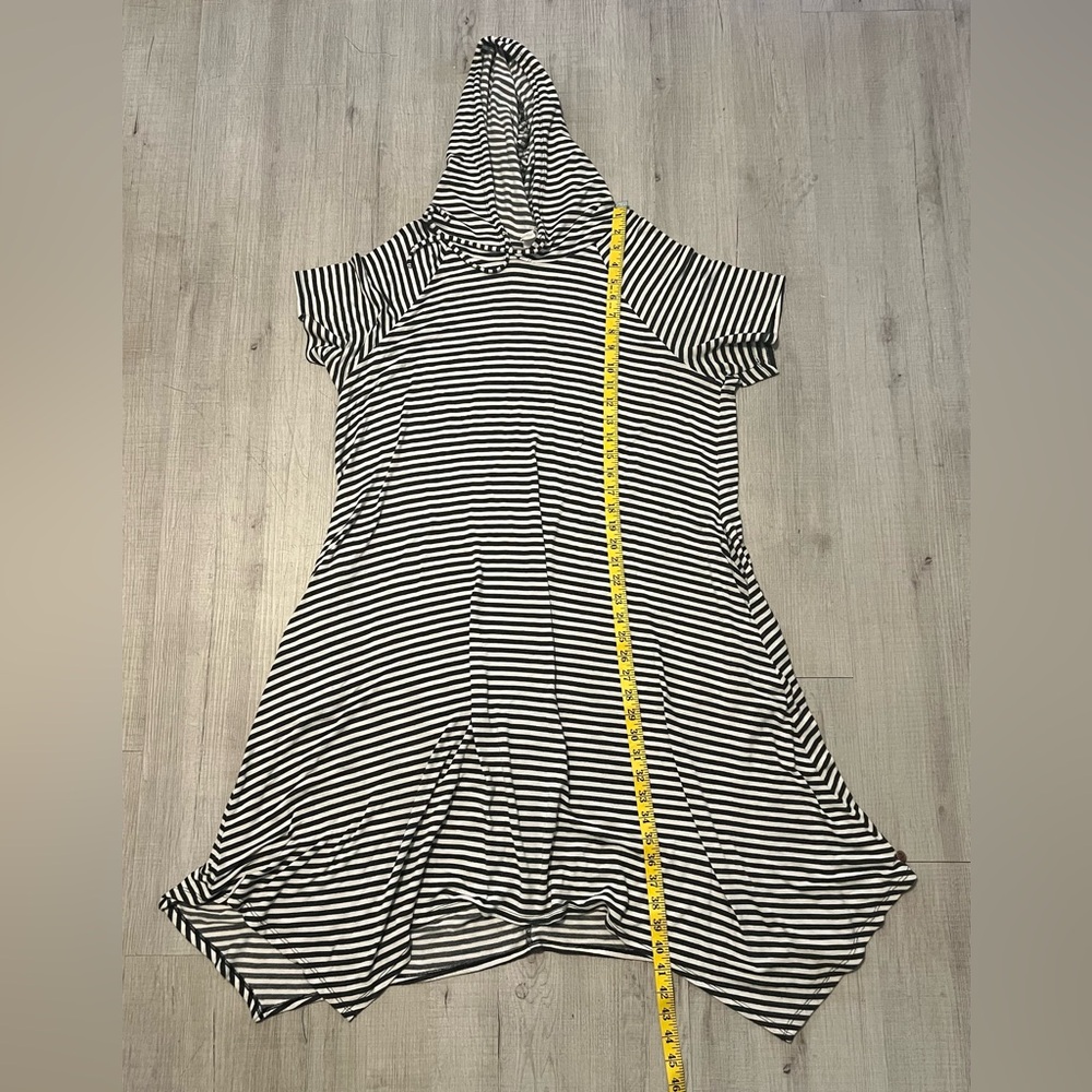 LIVI Lane Bryant Striped Hooded Dress - Picture 4 of 11